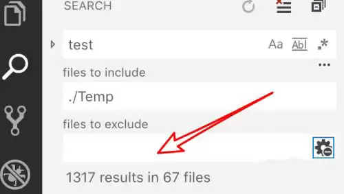 vscode怎么指定在某个目录搜索