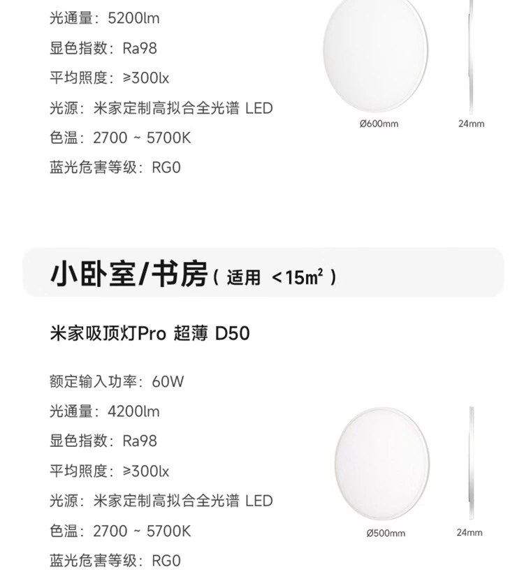 小米推出米家吸顶灯 Pro 超薄新品:849 元起,国补价 721.65 元起