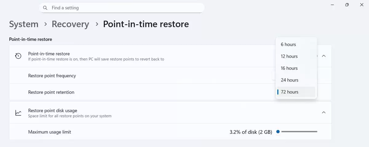 Win11系统引入时间点还原功能: 微软官方时光机来了