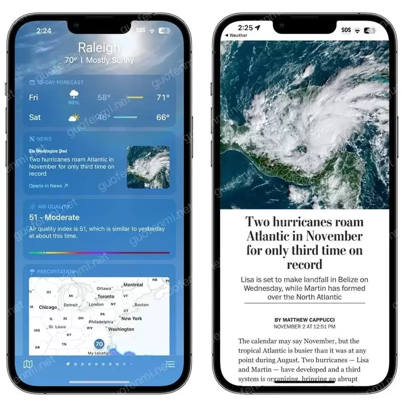 Apple Watch SE 2气象预警接收设置_SE 2极端天气通知开启