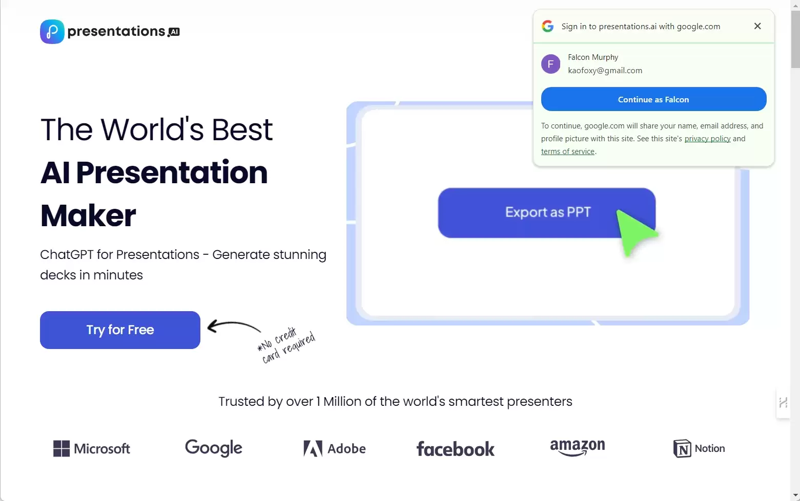 Presentations AI-Presentations.ai 是一款由 AI 驱动的工具