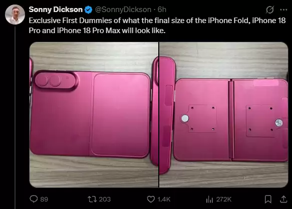 iPhone 18 Pro系列机模抢先看！灵动岛瘦身 拍照键保留