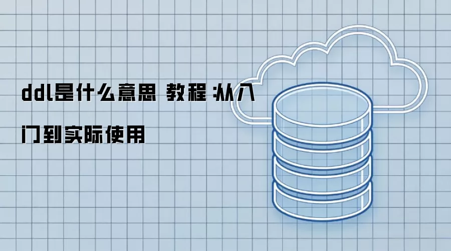 ddl是什么意思 教程：从入门到实际使用