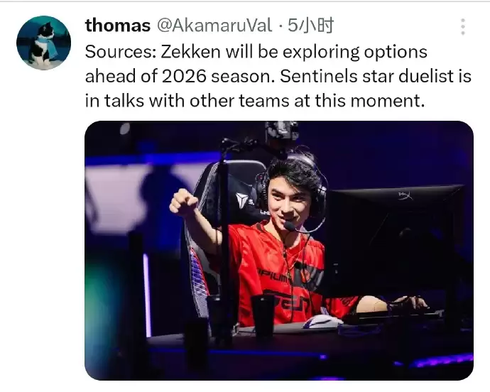 重磅转会！SEN明星选手Zekken或离队，NOVA官宣Swerl正式解约