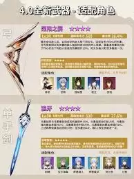 原神月之四新增武器有哪些效果