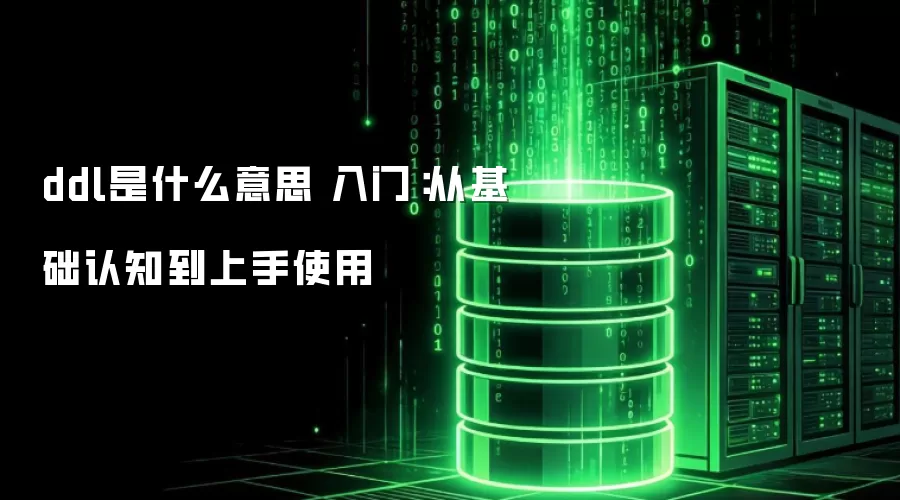 ddl是什么意思 入门：从基础认知到上手使用