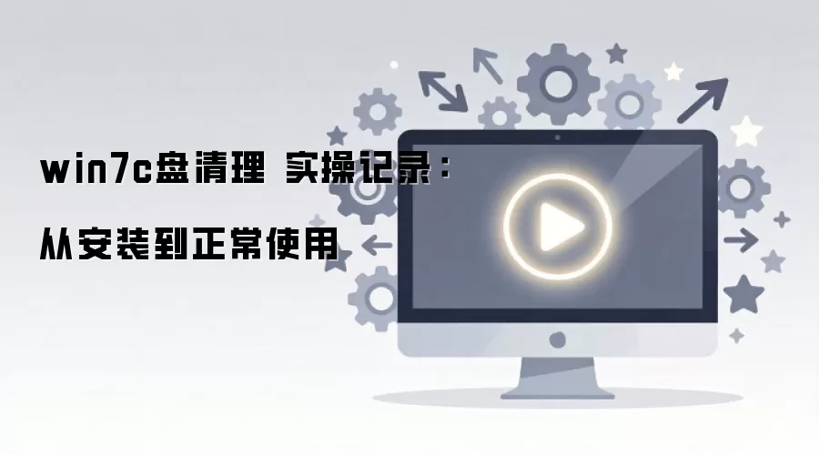 win7c盘清理 实操记录：从安装到正常使用