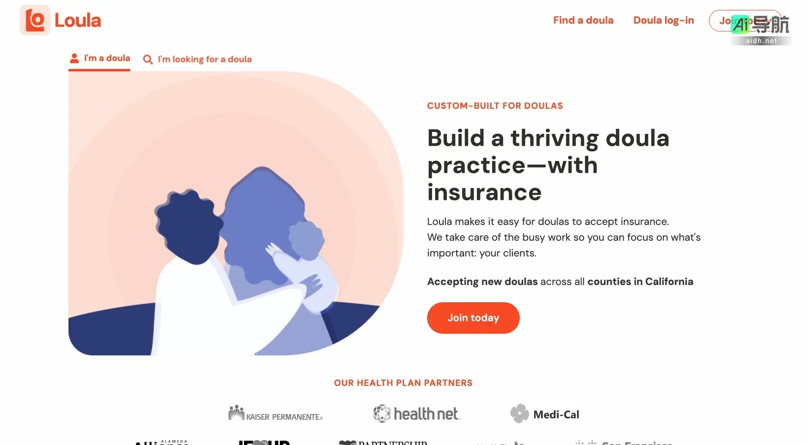 Loula 为助产士提供简便的保险接入和管理服务，让他们专注于客户