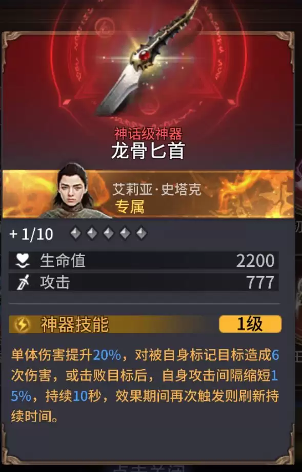 潮汐守望者艾莉亚·史塔克强度测评