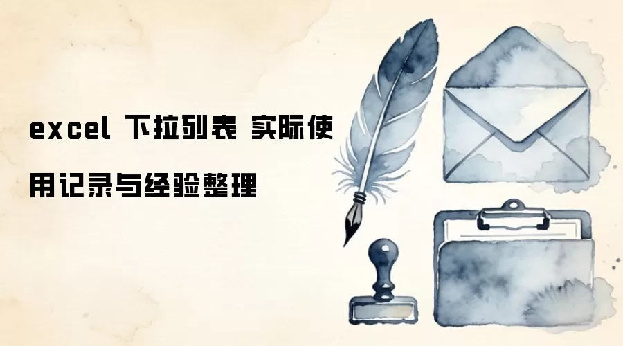 excel 下拉列表 实际使用记录与经验整理
