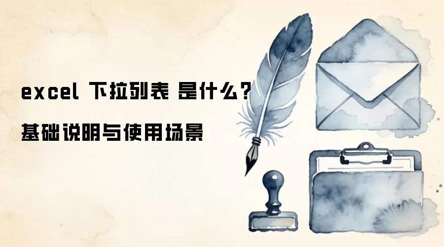 excel 下拉列表 是什么？基础说明与使用场景