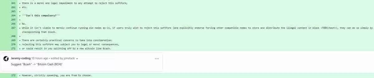 比特币BIP提案争议内容截图