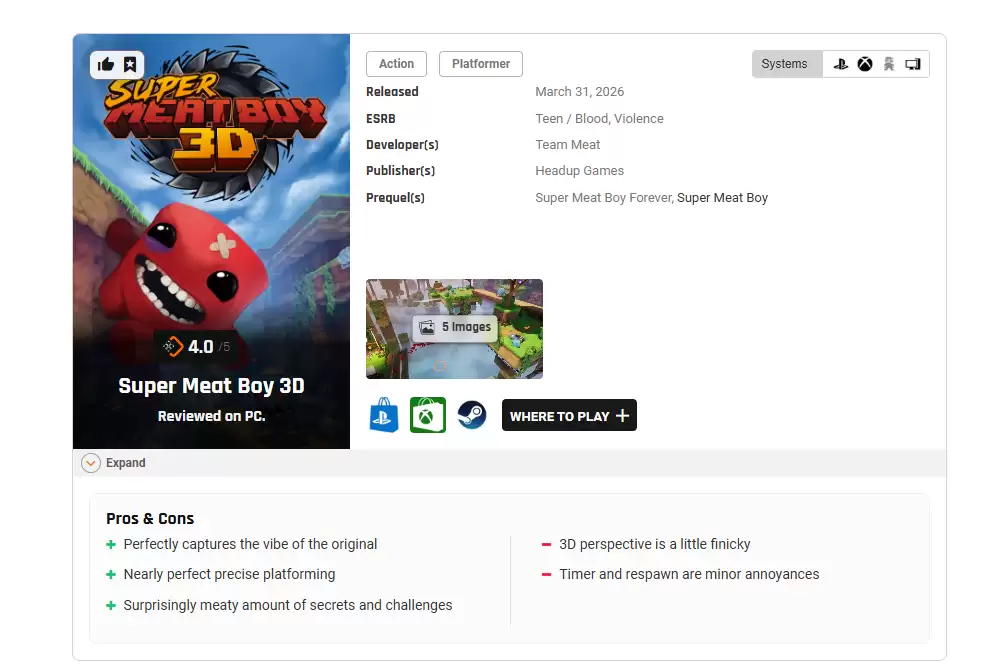 《超级食肉男孩3D》媒体评分解禁！M站均分79