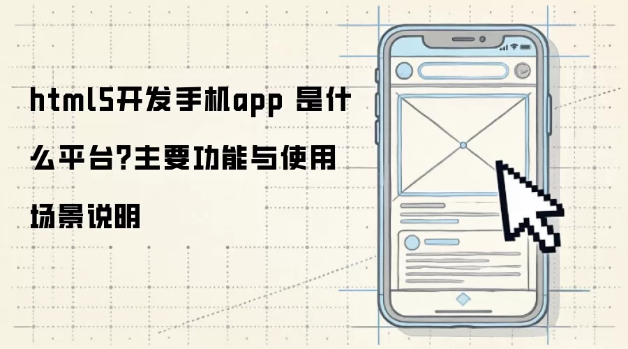html5开发手机app 是什么平台？主要功能与使用场景说明