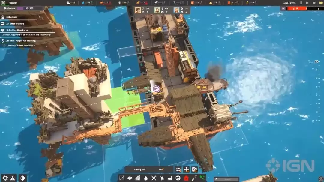 《终落之城》22分钟实机演示 建造庞大海上城市