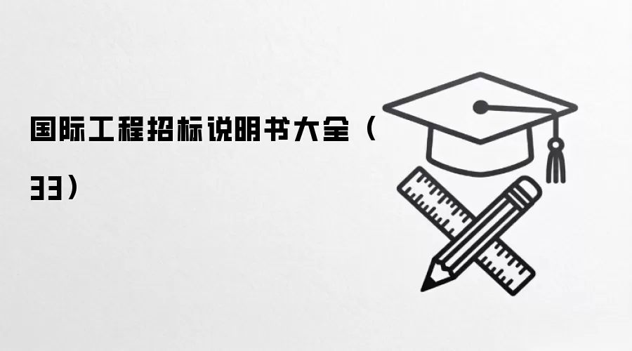 国际工程招标说明书大全（33）