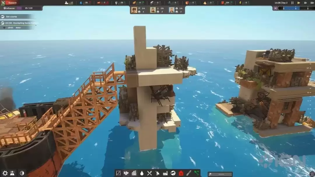 《终落之城》22分钟实机演示 建造庞大海上城市