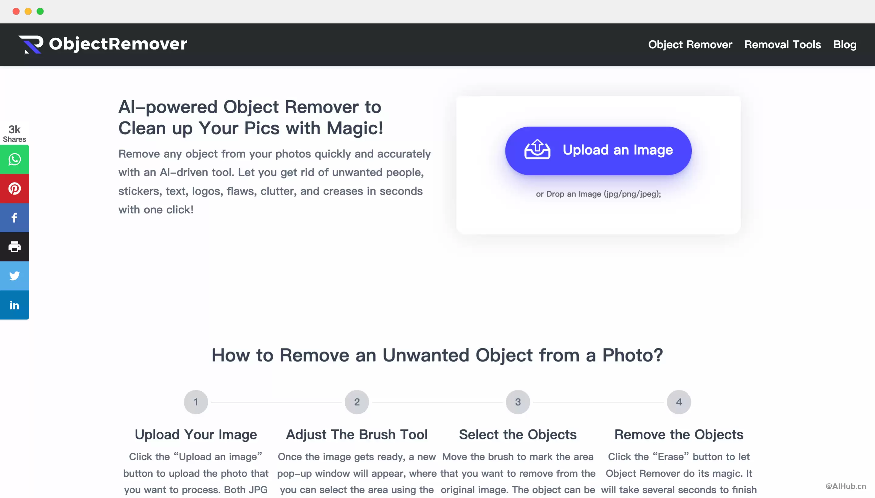 Object Remover：免费AI照片物体去除器