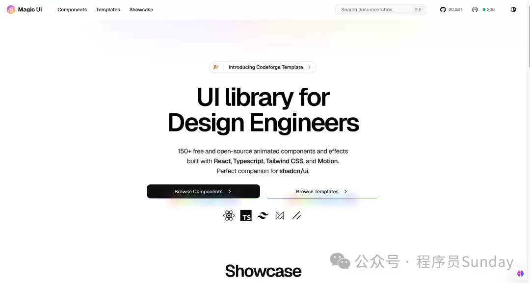 Magic UI 官网截图