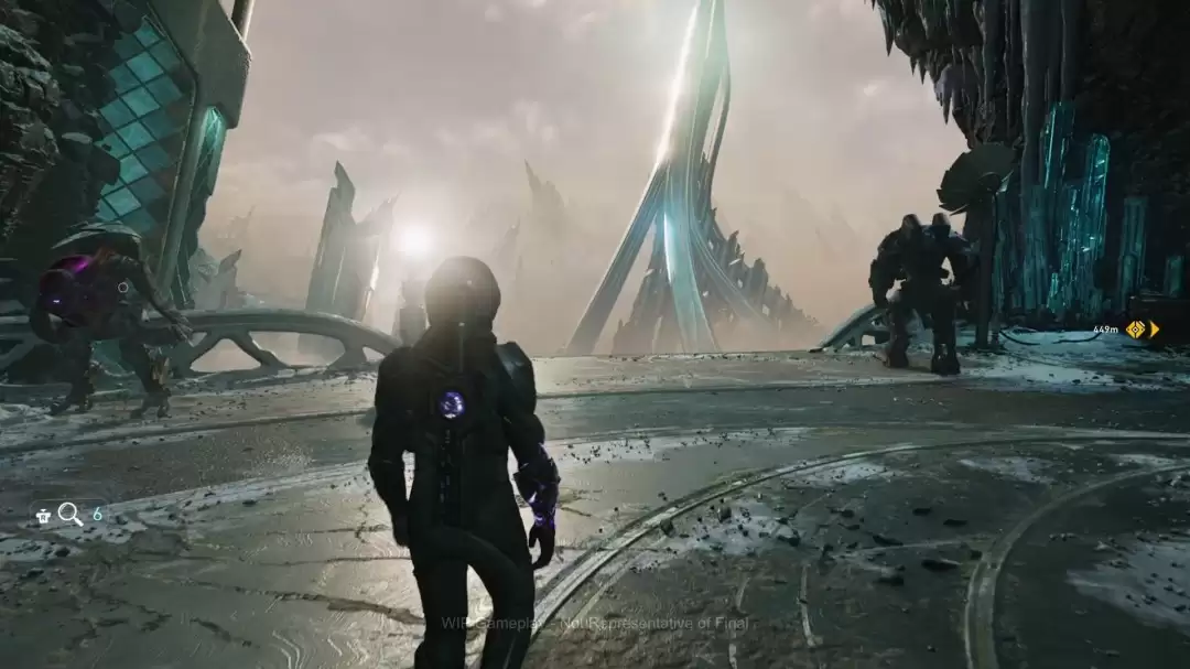 类《质量效应》游戏《大迁离》曝30秒实机视频 俯瞰矗立千年的冰封遗迹