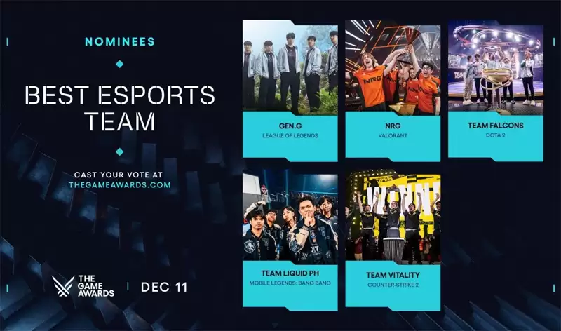 CS2与Vitality分获TGA 2025年度最佳电竞游戏及战队奖