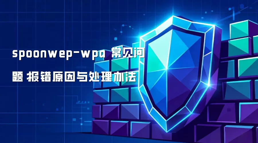 spoonwep-wpa 常见问题：报错原因与处理办法