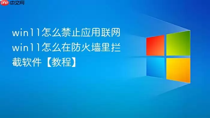 win11怎么禁止应用联网 win11怎么在防火墙里拦截软件【教程】