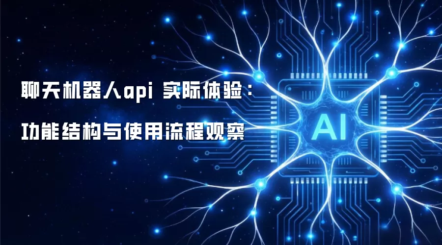 聊天机器人api 实际体验：功能结构与使用流程观察