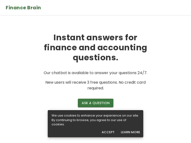 Finance Brain : 财务大脑是一款智能财务咨询助手