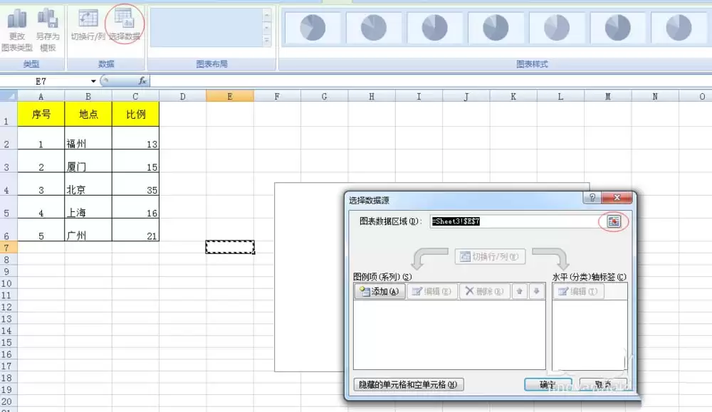 EXCEL表格中的人口数据怎么转换成饼形图