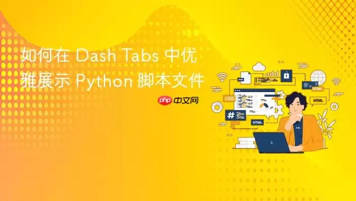 如何在 Dash Tabs 中优雅展示 Python 脚本文件