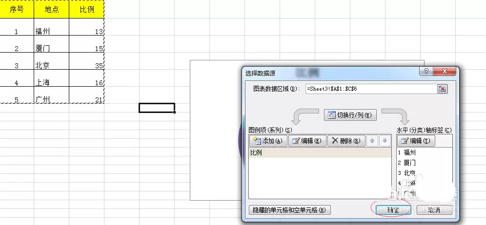 EXCEL表格中的人口数据怎么转换成饼形图