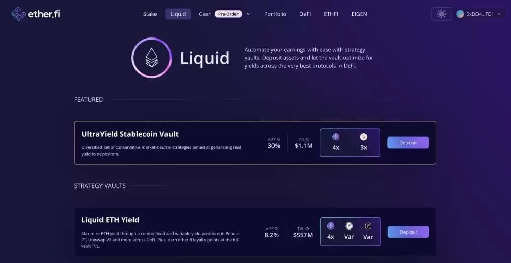 Ether.fi 的Liquid Vaults介绍