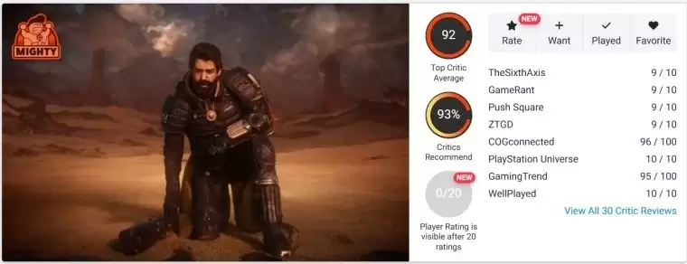 PS5独占游戏或成黑马 OC站开分92吓哭众人！