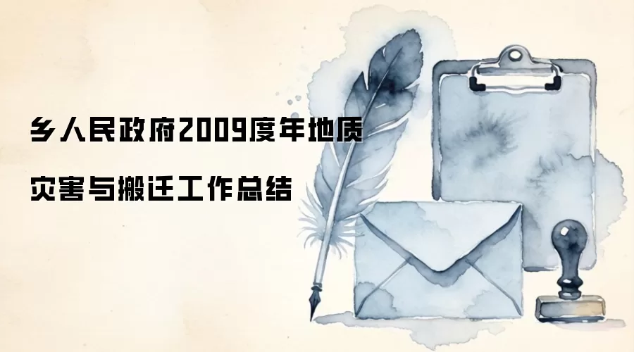 乡人民政府2009度年地质灾害与搬迁工作总结
