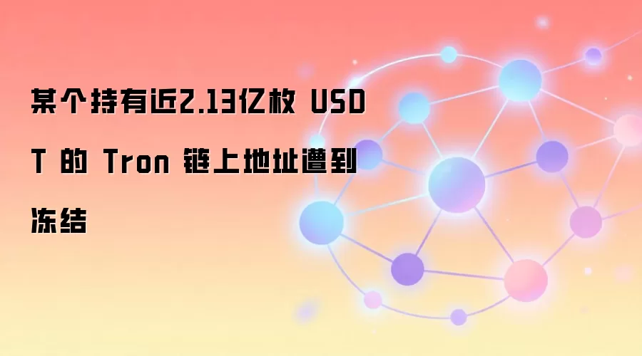 某个持有近2.13亿枚 USDT 的 Tron 链上地址遭到冻结