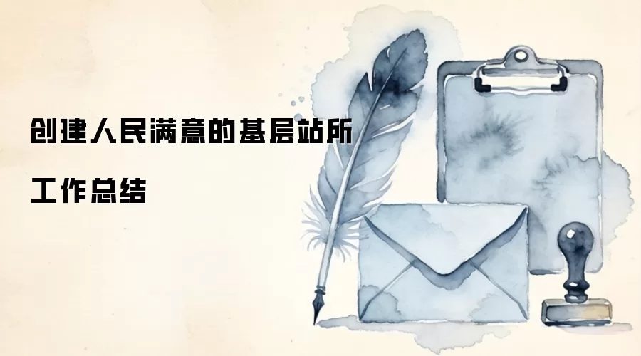 创建人民满意的基层站所工作总结