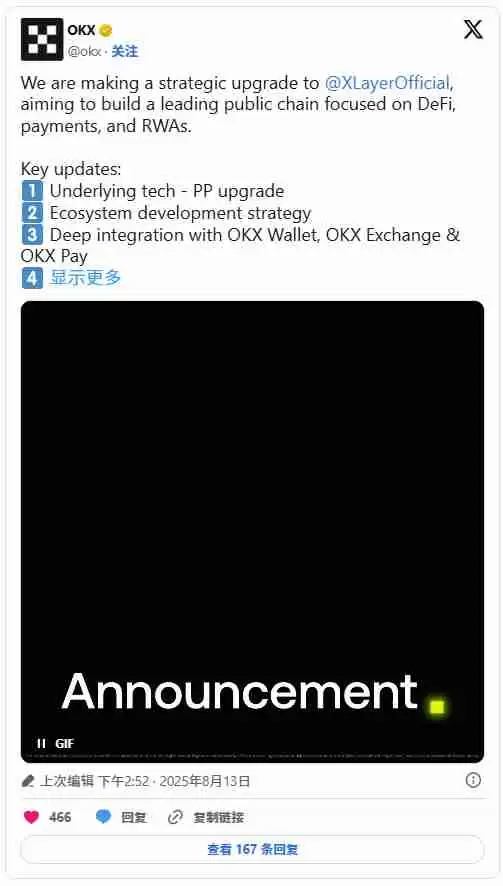 OKB代币创历史新高，在6500万枚代币销毁后飙升 400%