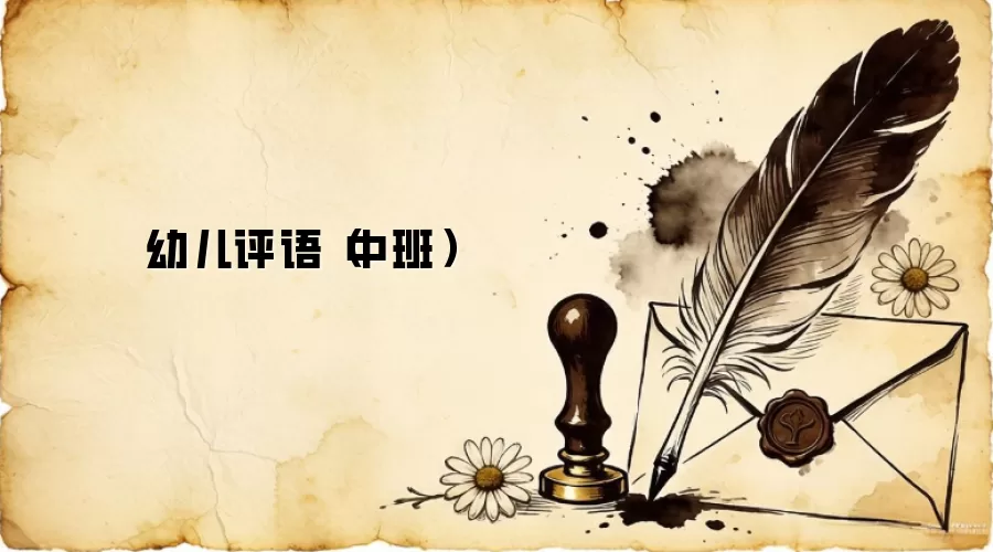 幼儿评语（中班）
