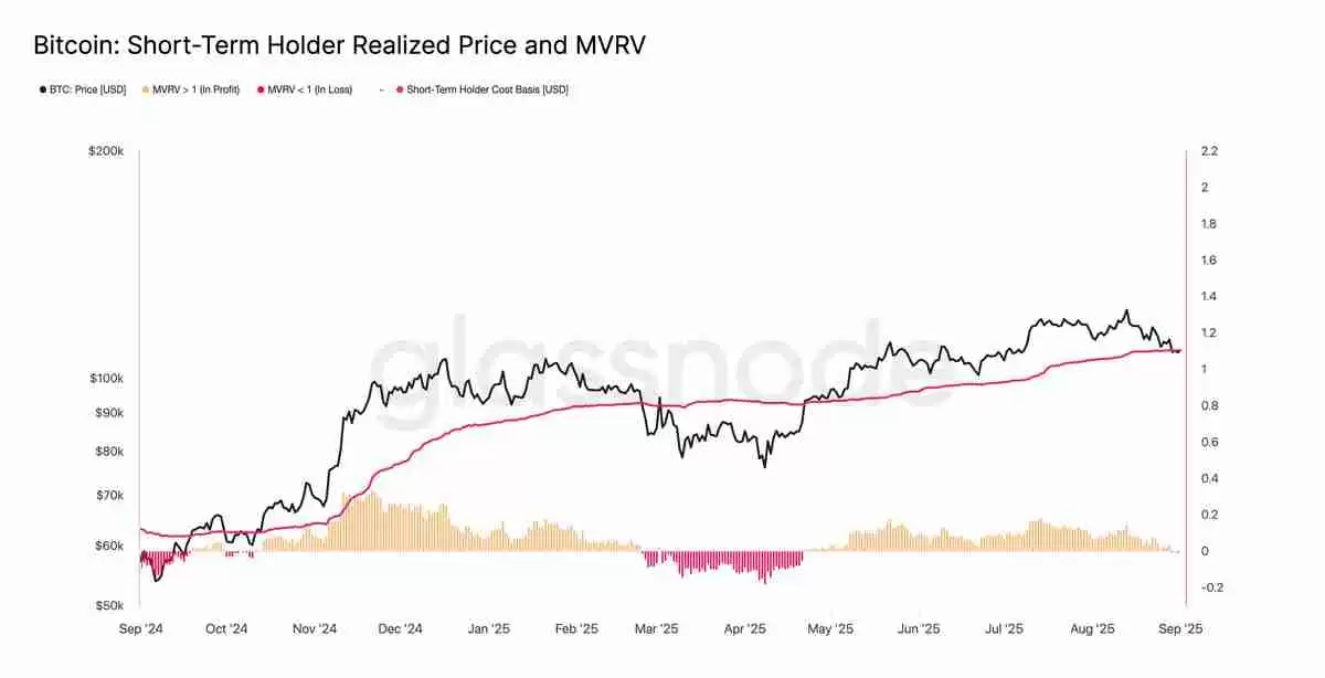 比特币短期持有者引发罕见底部信号，BTC价格在10.7万美元显现筑底迹象