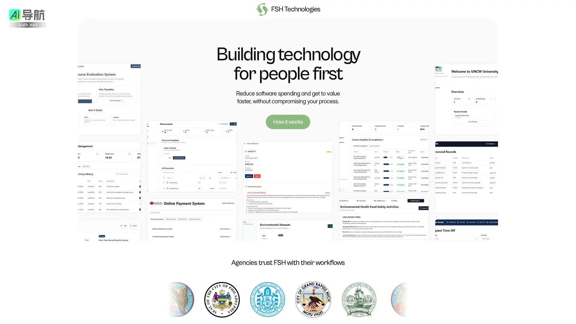 FSH Technologies 致力于为公共部门提供高效、经济的定制软件解决方案