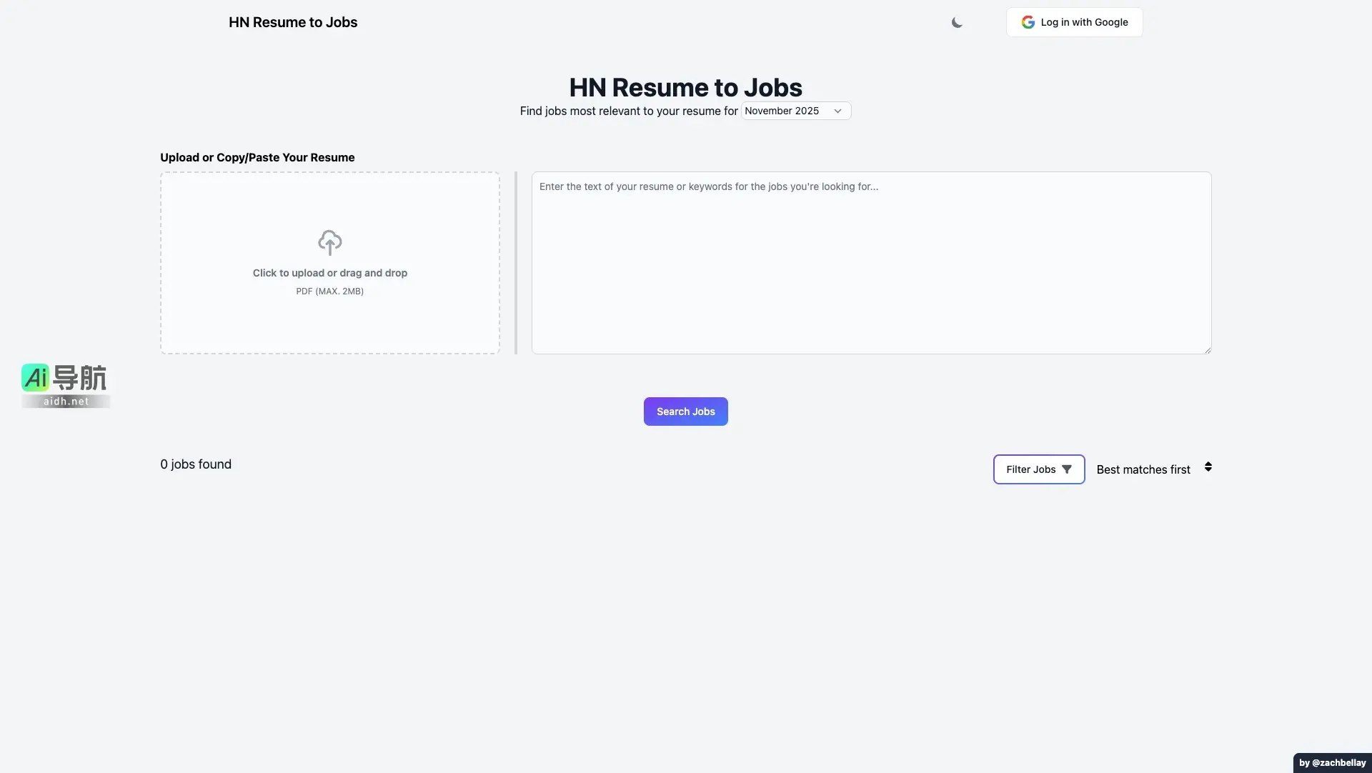 HN Resume to Jobs 根据简历精准匹配相关职位，提升求职效率