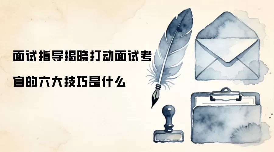面试指导揭晓打动面试考官的六大技巧是什么