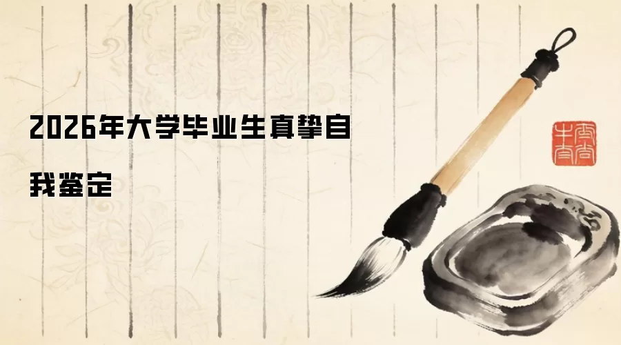 2026年大学毕业生真挚自我鉴定