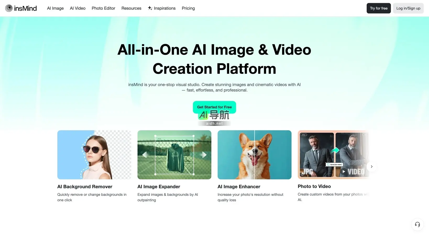 insMind 是一个一站式AI图像和视频创作平台，快速简便地生成专业视觉内容