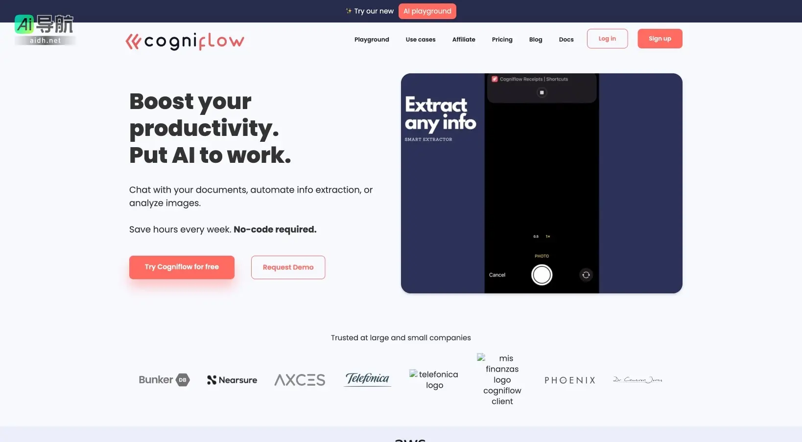 Cogniflow AI 提供无代码解决方案，帮助用户高效自动化文档处理与数据提取