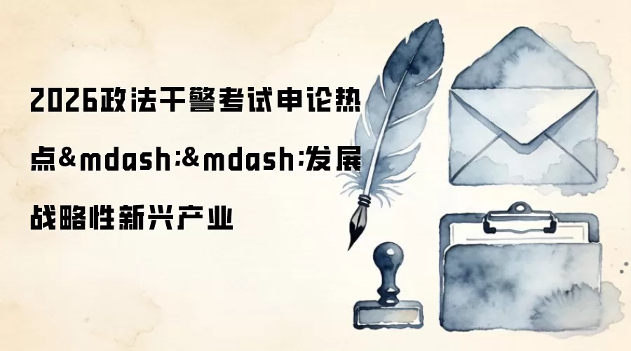 2026政法干警考试申论热点——发展战略性新兴产业