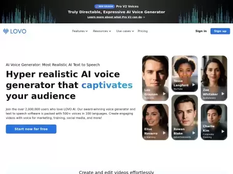 LOVO AI-LOVO AI由专注于语音合成技术的高科技团队开发