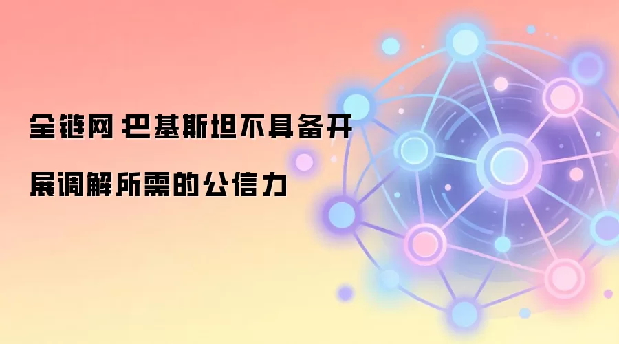 全链网：巴基斯坦不具备开展调解所需的公信力