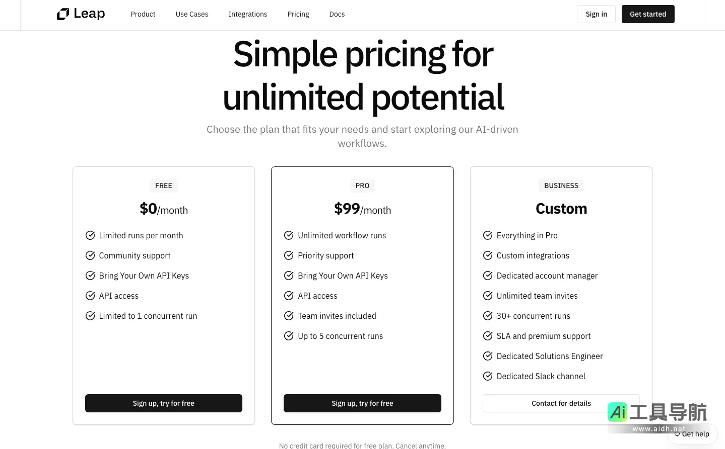 Leap AI 帮助企业通过定制化的AI工作流，提升营销、销售及运营效率